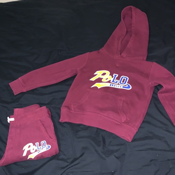 Polo Sweatsuit Shirt and Bottom Set - Picture 1 of 5